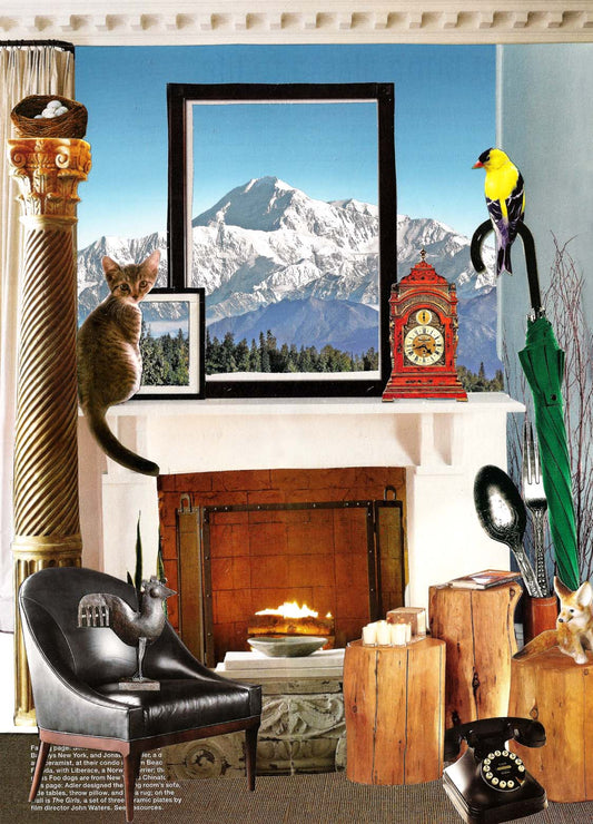 Gathering Round the Fire: original collage