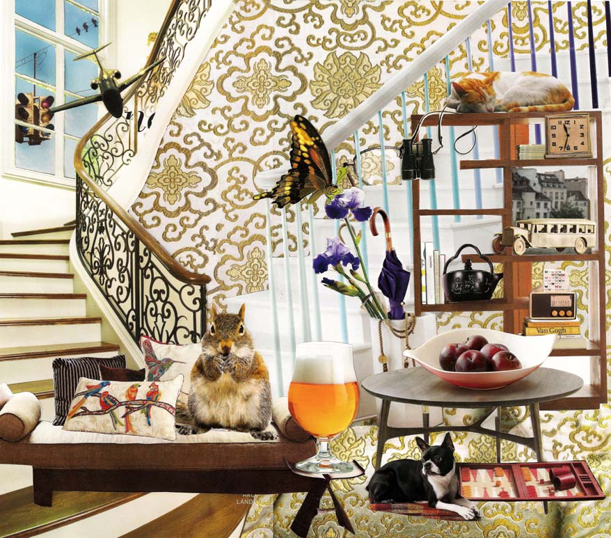 Brocade Living, original collage