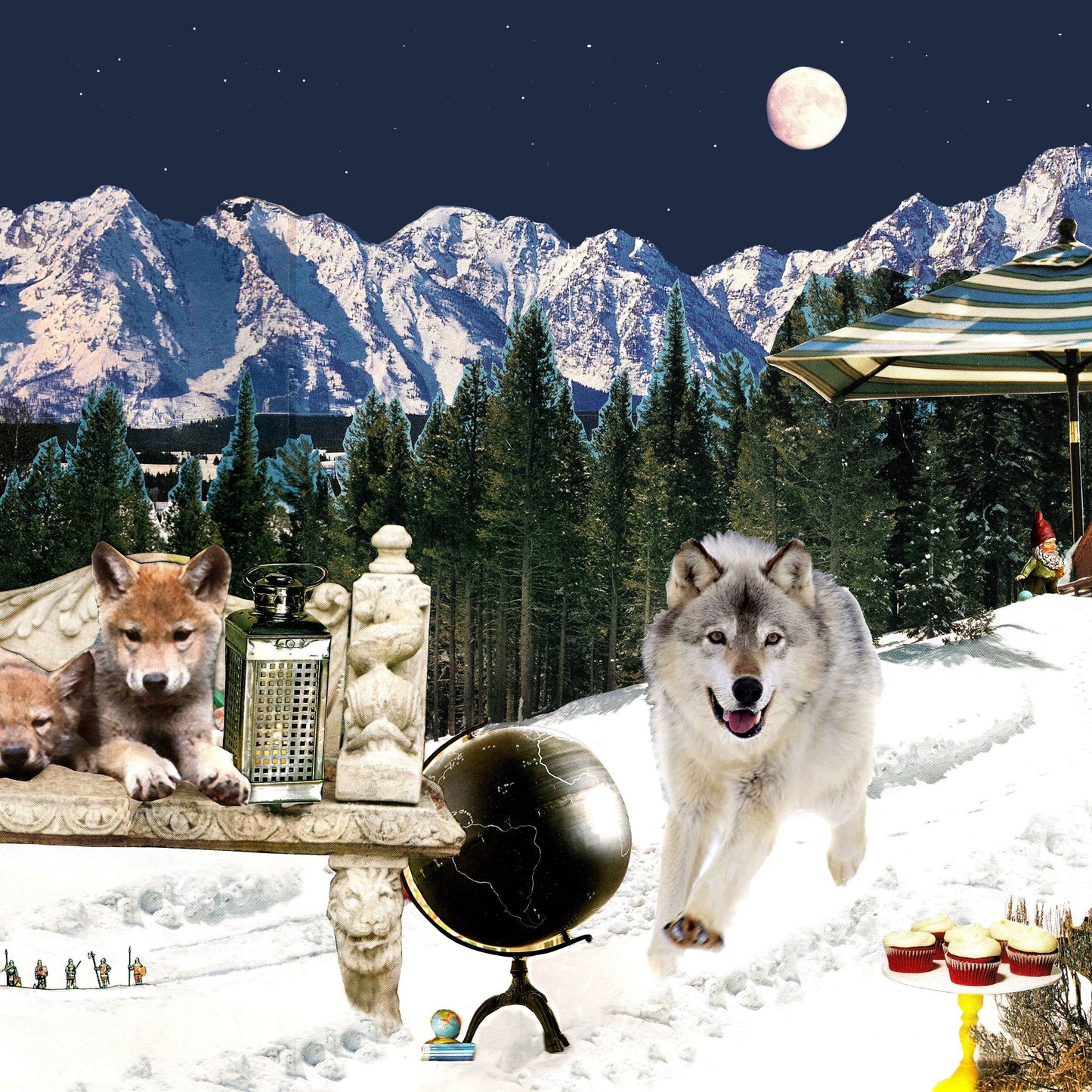 Wolf Mountain, original collage
