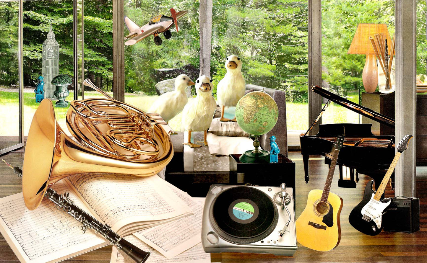 Music Room, original collage
