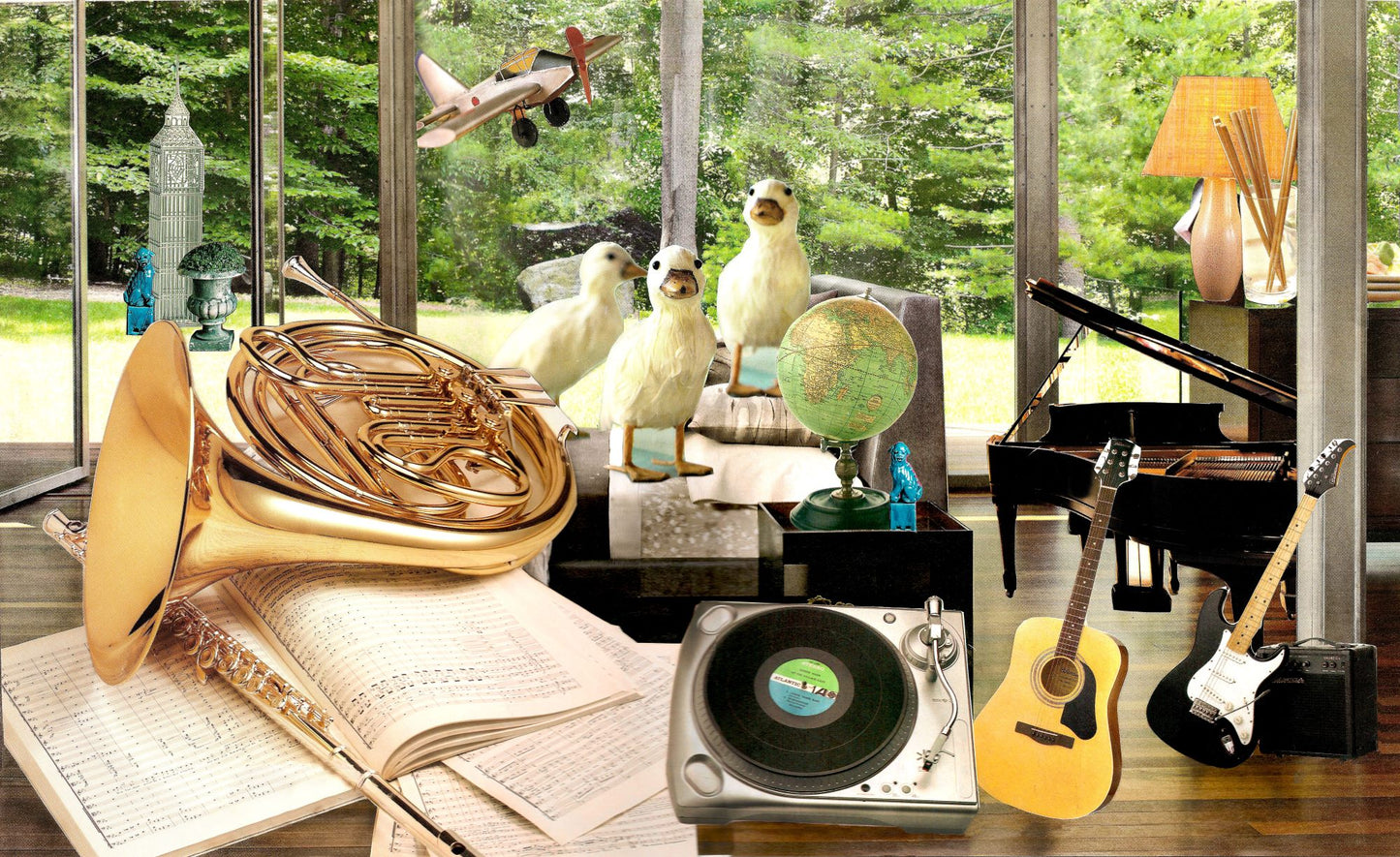 Music Room, original collage