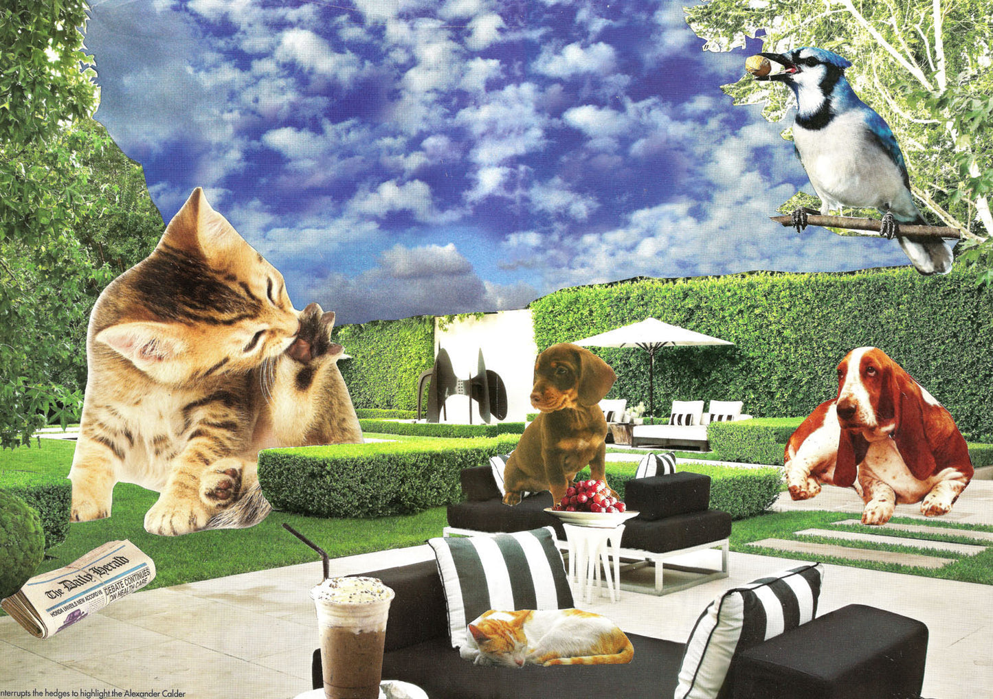 Summer Time Party, original collage