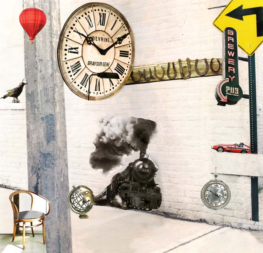 Transportation, original collage