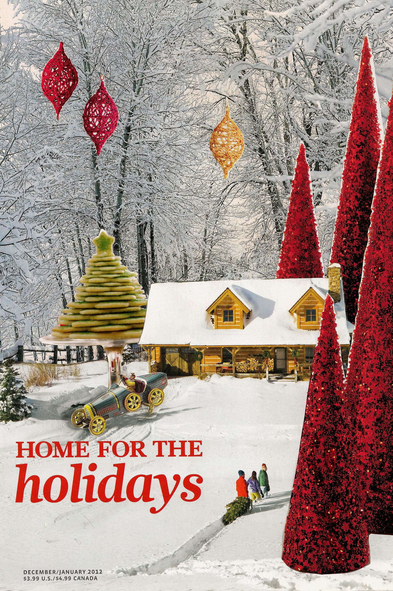 Tree Time: Home for the Holidays, original collage