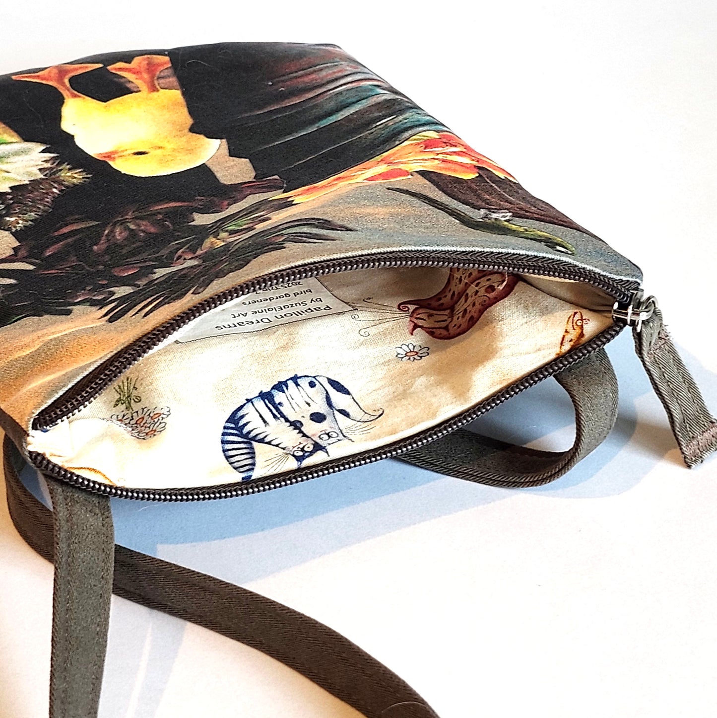 Bird Gardeners: tall cell zip style purse