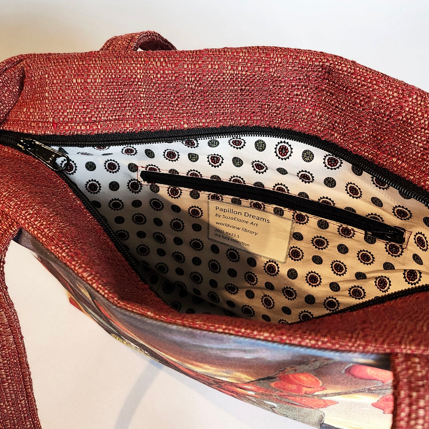 Worldview Library, large zip tote