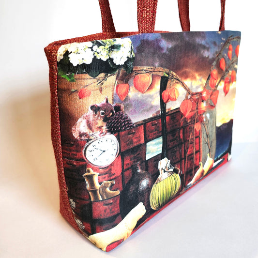 Worldview Library, large zip tote