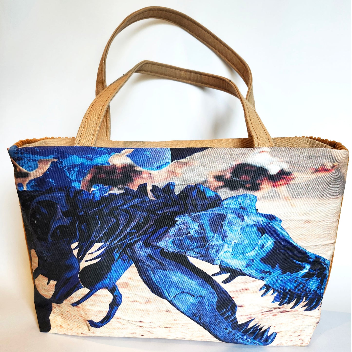 Dino Egypt, large zip tote