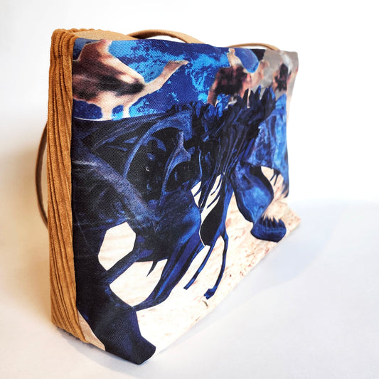 Dino Egypt, large zip tote