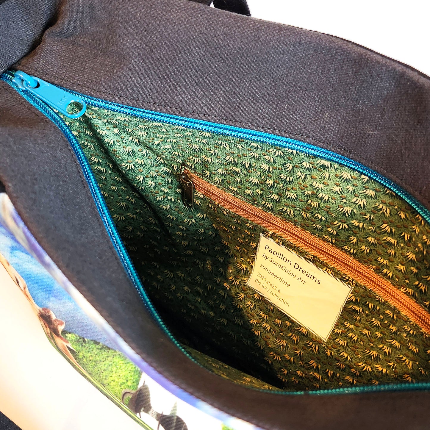 Summer Time, large zip tote