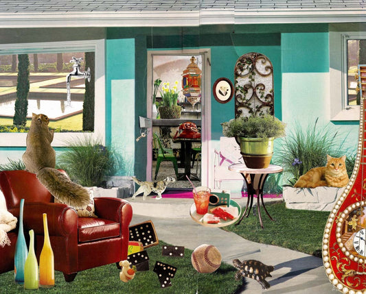 Party Animals: original collage