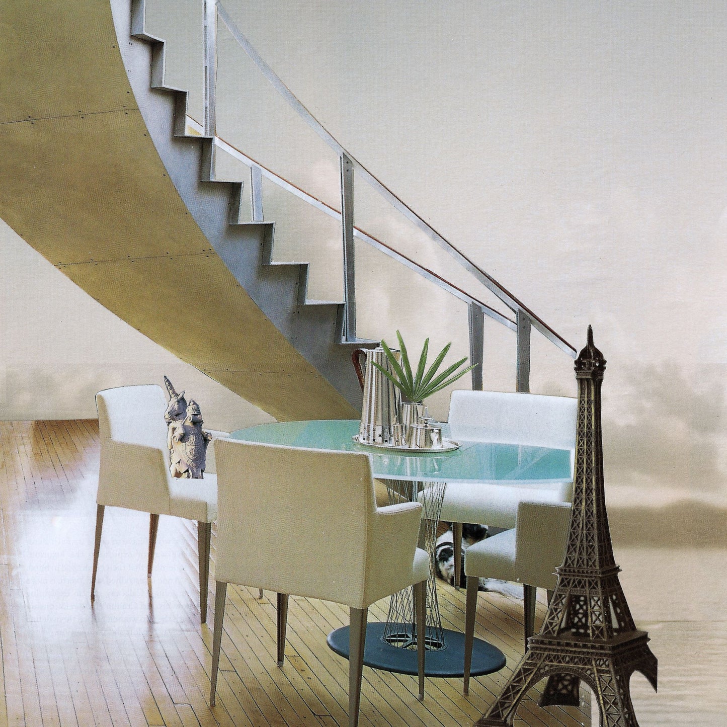 Unicorn Staircase, original collage