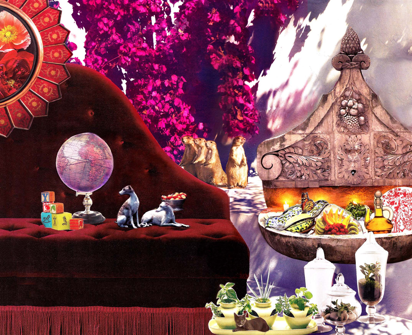 Animal Buffet, original collage