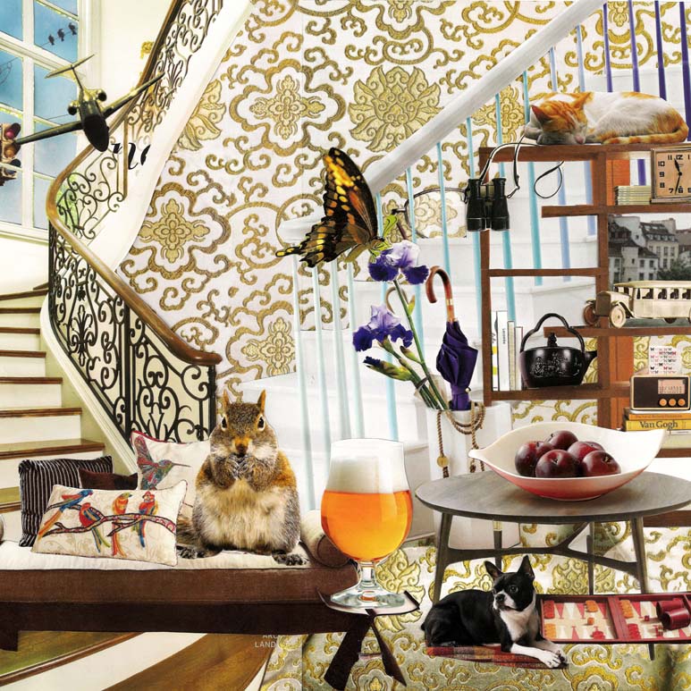 Brocade Living, original collage