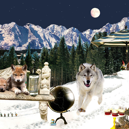 Wolf Mountain, original collage