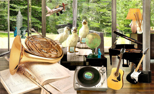 Music Room, original collage